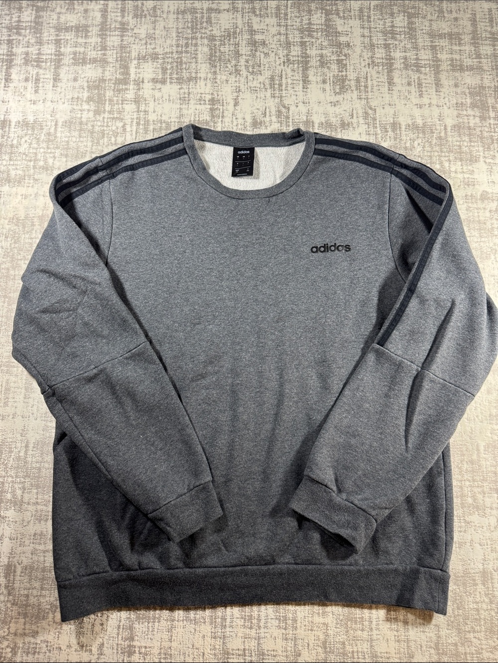 Adidas Pullover Crewneck Comfy Sweatshirt Men's Large Gray 26.5X22 PTP